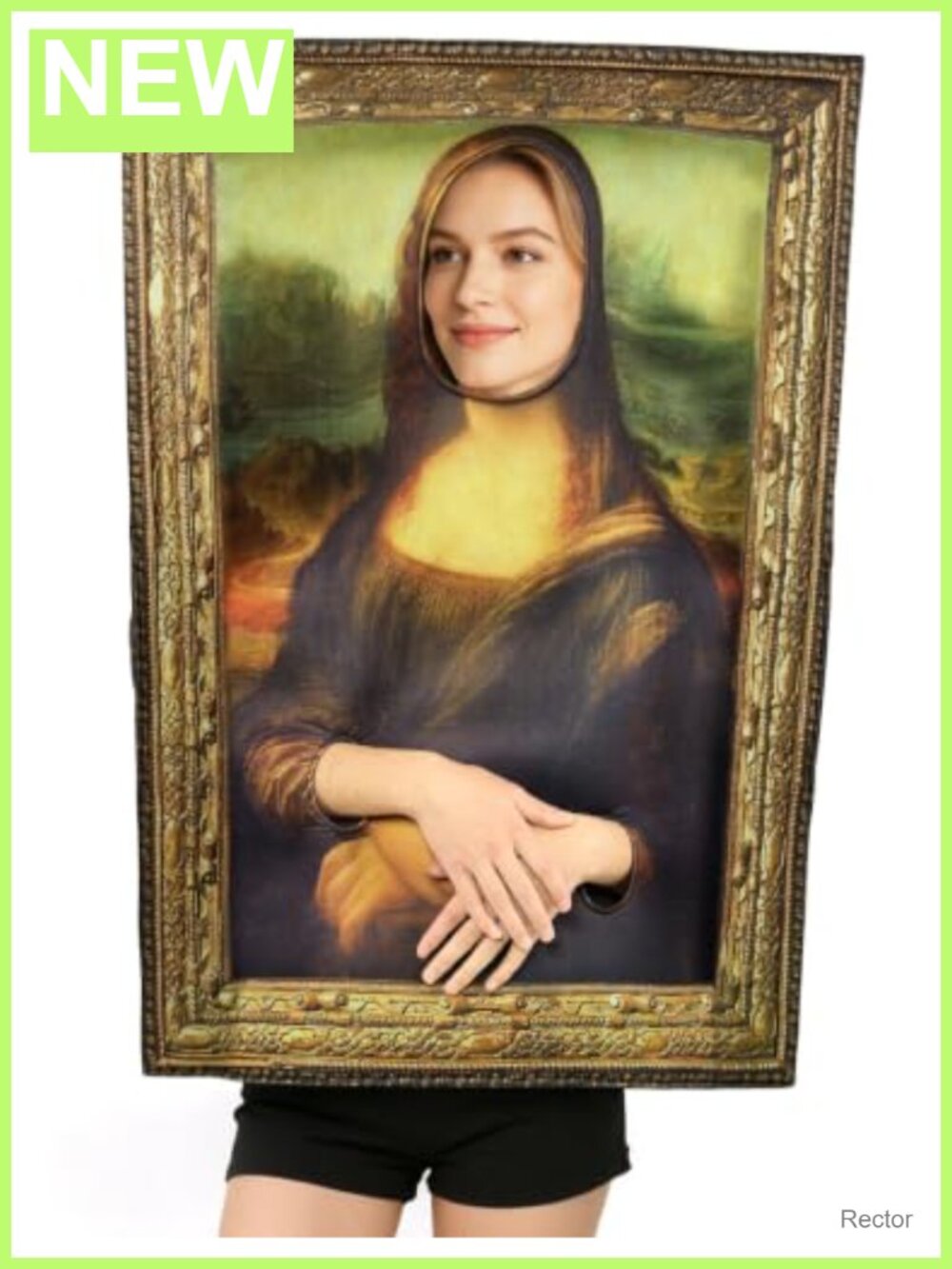 Mona Lisa Famous Painting Costume Adult Funny Halloween Tunic